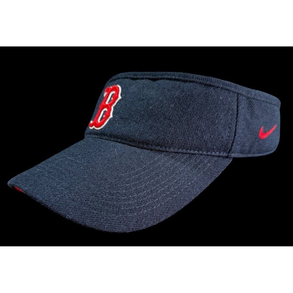 Vintage Boston Red Sox Nike 100% Wool MLB Baseball Visor Strap Back Unisex Y2K